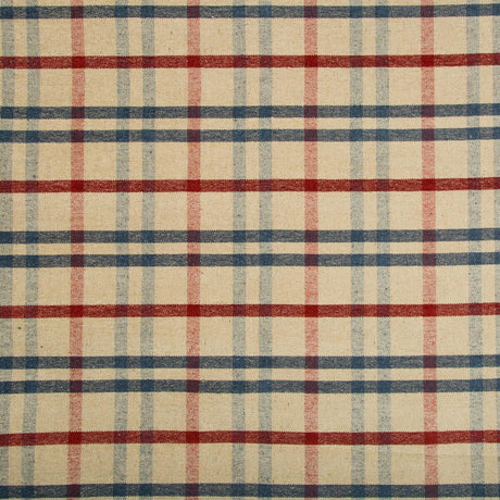Lee Jofa FANNIN PLAID RUBY/NAVY Fabric