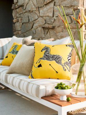 Scalamandre Zebras - Outdoor Yellow Upholstery Fabric