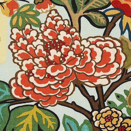Schumacher Chiang Mai Dragon Aquamarine Fabric