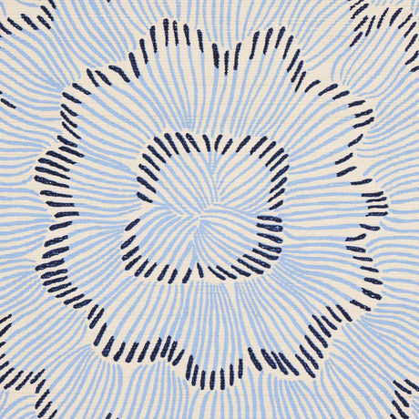 Schumacher Feather Bloom Sisal Two Blues Wallpaper