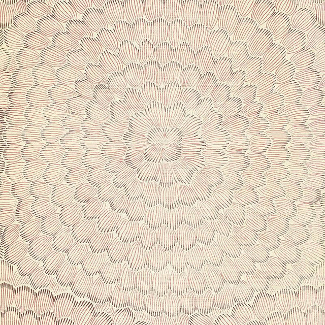 Schumacher Feather Bloom Sisal Venetian Pink Wallpaper