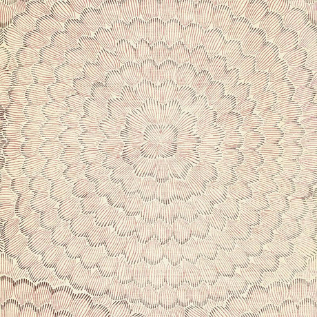 Schumacher Feather Bloom Sisal Venetian Pink Wallpaper