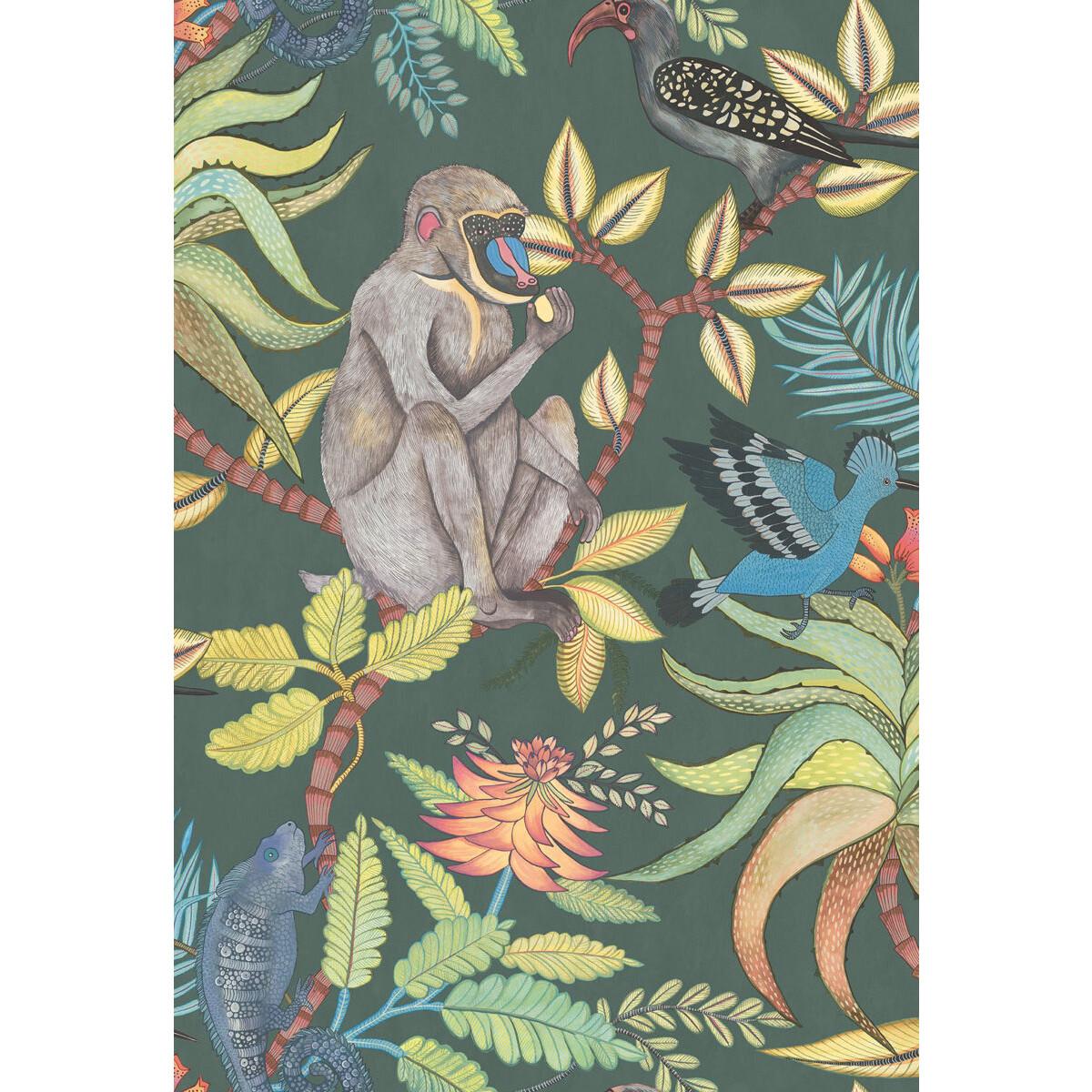 Cole & Son Savuti Dark Petrol Multi Wallpaper