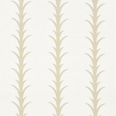 Schumacher Acanthus Stripe Sand Fabric