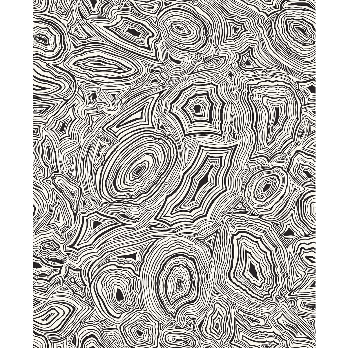 Cole & Son Malachite White/Black Wallpaper