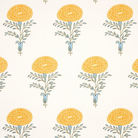 Schumacher Marigold Yellow Wallpaper