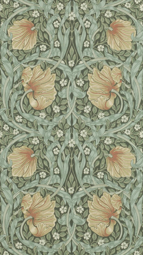 Morris & co Pimpernel Bayleaf/Manilla Wallpaper
