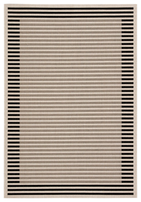 Jaipur Living Fathom Indoor/ Outdoor Striped Ivory/ Black Area Rug (8'9"X12'5")