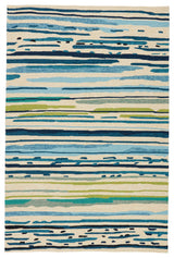 Jaipur Living Sketchy Lines Indoor/ Outdoor Abstract Blue/ Green Area Rug (7'6"X9'6")