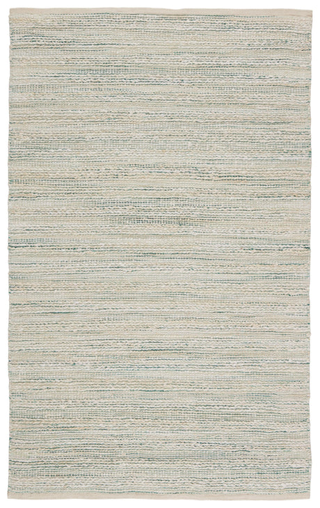Jaipur Living Himalaya Canterbury Stripes White / Turquoise 6' x 9' Rug