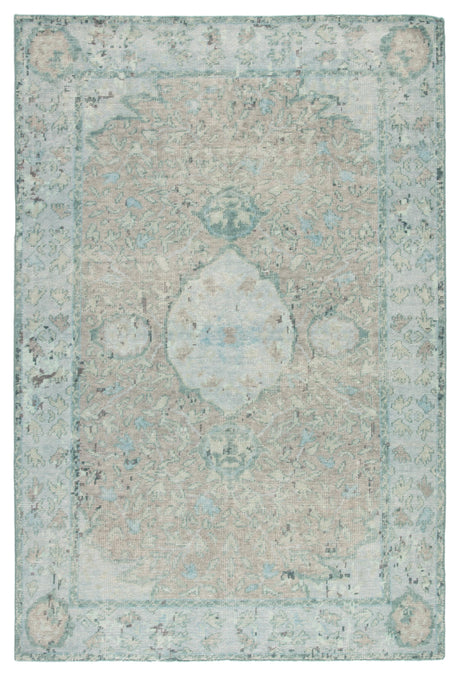 Jaipur Living Alessia Hand-Knotted Bordered Aqua/ Beige Area Rug (2'X3')
