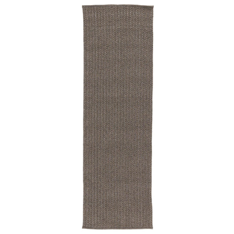 Jaipur Living Nirvana Premium Iver Solid Gray / Taupe 2'6" x 8' Rug