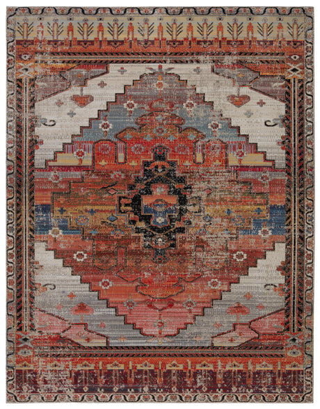 Jaipur Living Cicero Indoor/ Outdoor Medallion Multicolor/ Orange Area Rug (7'6"X9'6")