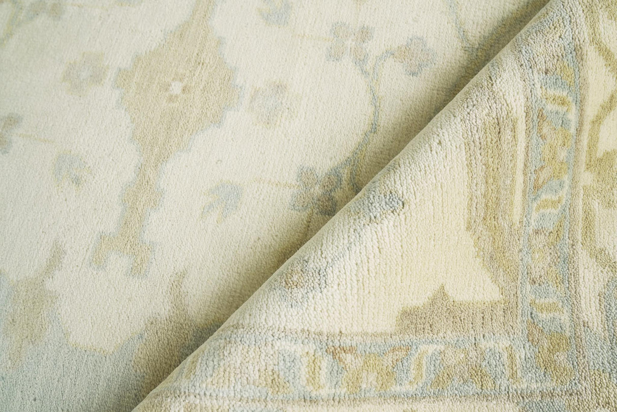 Exquisite Antique Weave Oushak Hand-knotted New Zealand Wool Beige/Blue/Brown Area Rug 4.0'X6.0' Rug