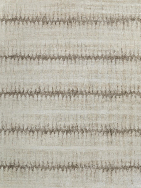 Exquisite Chroma Hand-loomed Wool/Bamboo Silk Beige/Brown Area Rug 9.0'X12.0' Rug
