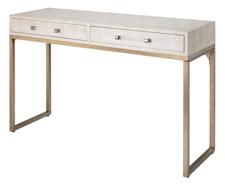 DecoratorsBest Kain Faux Shagreen Console, Cream