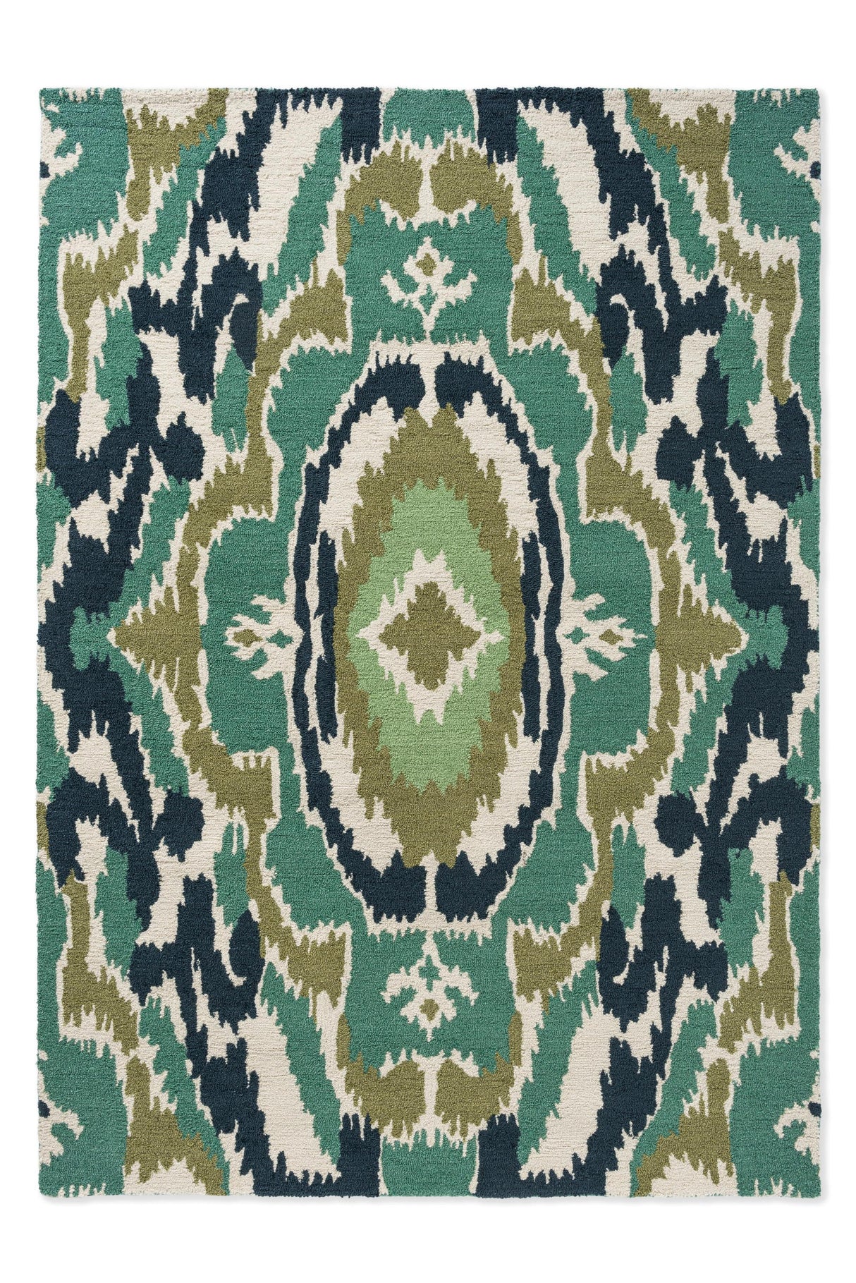 Brink & Campman In-Outdoor HAR Ixora-Emerald/Palm/Chartreuse outdoor 6'7 x 9'2 Rug