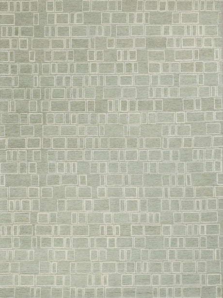 Exquisite Rugs Exquisite Rugs Soho Handmade Hand Tufted New Zealand Wool Green/Ivory 6' x 9' Area Rug