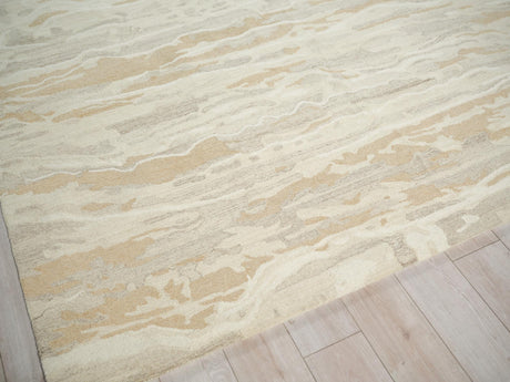 Exquisite Rugs Exquisite Rugs Cortero Handmade Hand Tufted New Zealand Wool 7158 Gold/Ivory 6' x 9' Area Rug