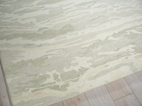 Exquisite Rugs Exquisite Rugs Cortero Handmade Hand Tufted New Zealand Wool Green/Ivory 9' x 12' Area Rug