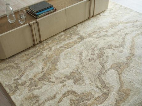 Exquisite Rugs Exquisite Rugs Cortero Handmade Hand Tufted New Zealand Wool 7163 Gold/Ivory 12' x 15' Area Rug