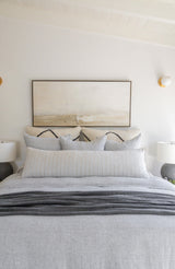 Pom Pom MONTAUK - QUEEN BLANKET 90" X 90" - CHARCOAL
