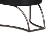 Sarreid Nagel Distilled Leather Chair Onyx Black