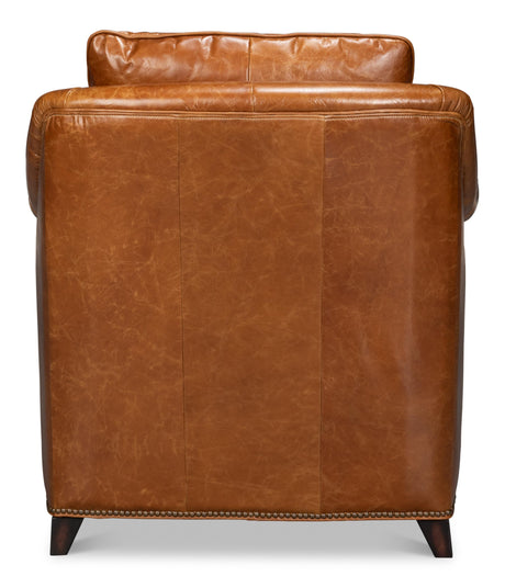 Sarreid Vandike Arm Chair  Cuba Brown