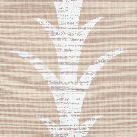Schumacher Acanthus Stripe Sisal Fog & Chalk Wallpaper